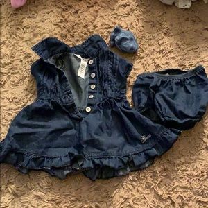 Denim guess dress 0-3 M